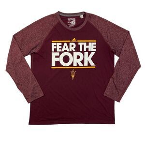 Adidas T Shirt Mens XL Extra Large Maroon Climalite Fear The Fork Ultimate Tee